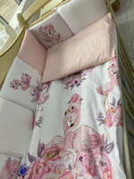 Комплект в кроватку 6-ти предметный (подушечки 17 предметов) "Детская история" ФЛАМИНГО сатин