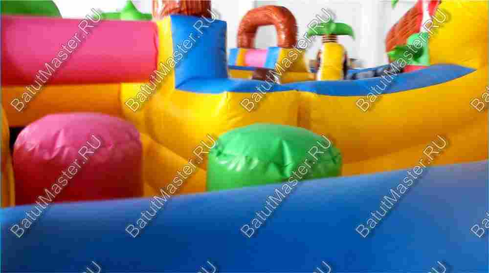 Надувной батут "В гостях у зебры" размер 7*7*4 м