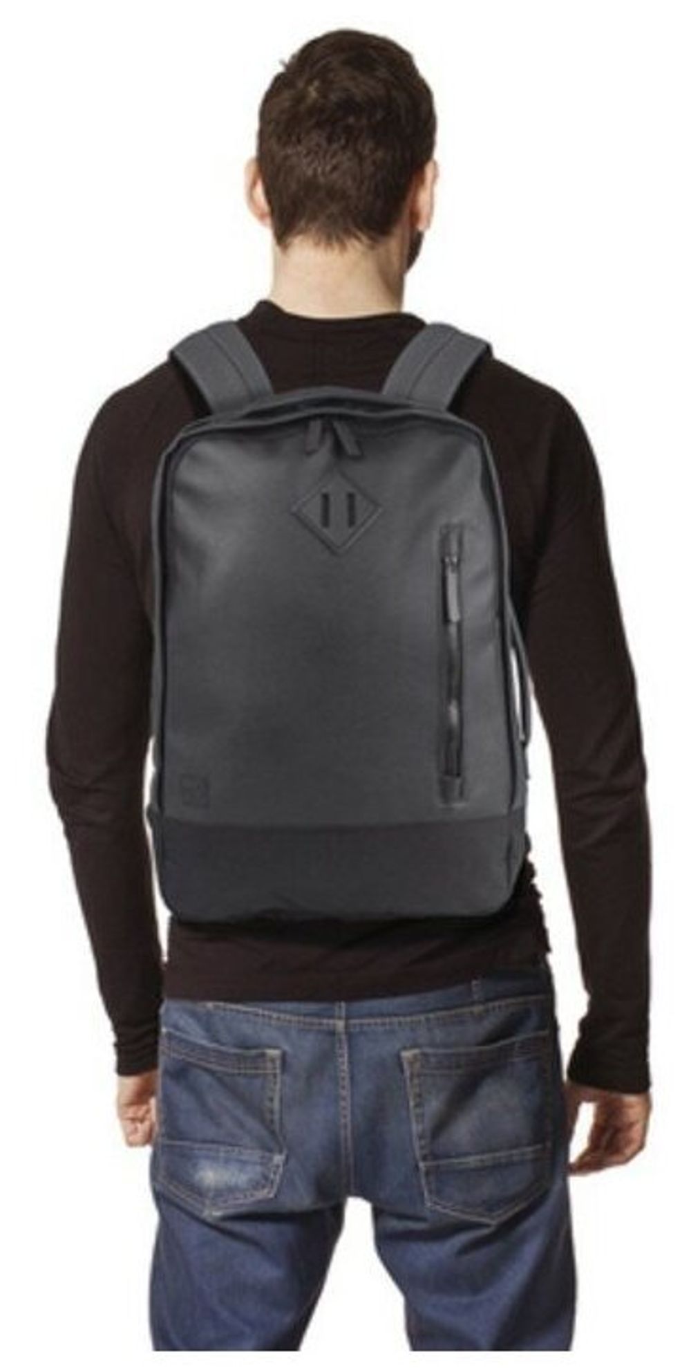 Рюкзак BRAUBERG молодежный с отделением для ноутбука, "Квадро", искуственная кожа, черный, 44х29х13 см, 227088