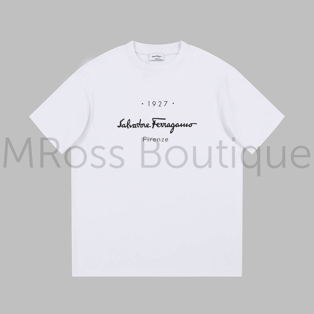 Белая футболка Salvatore Ferragamo премиум класса
