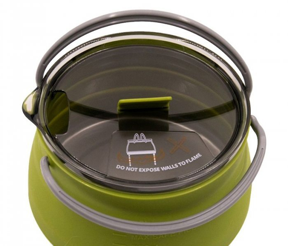 Чайник складной силиконовый 1л Tramp TRC-125 оливковый