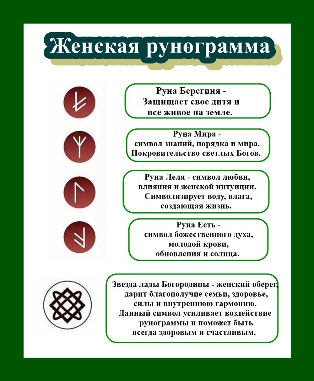 Женская рунограмма. Дерево