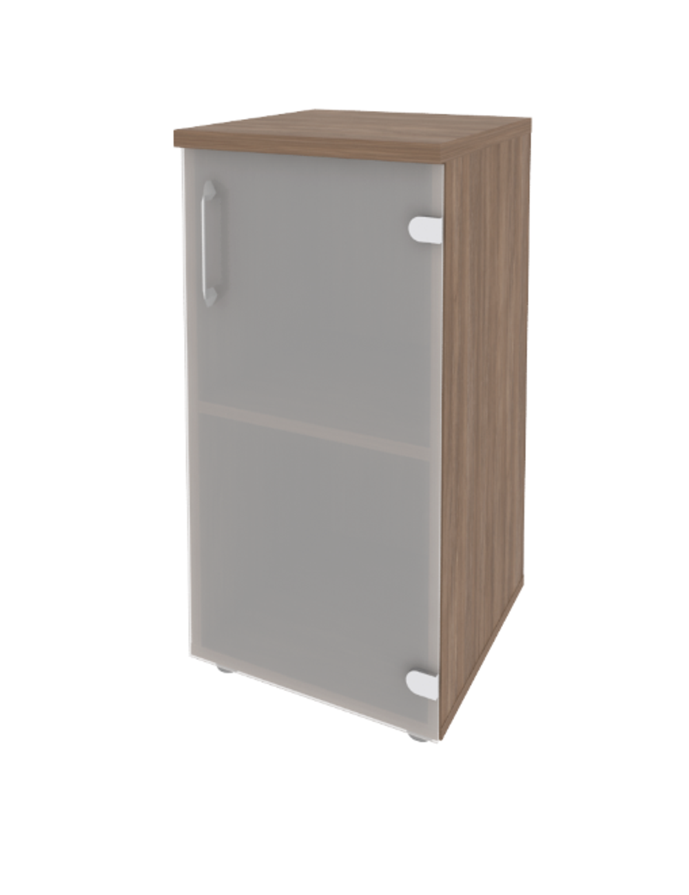 Шкаф низкий узкий со стеклом Onix