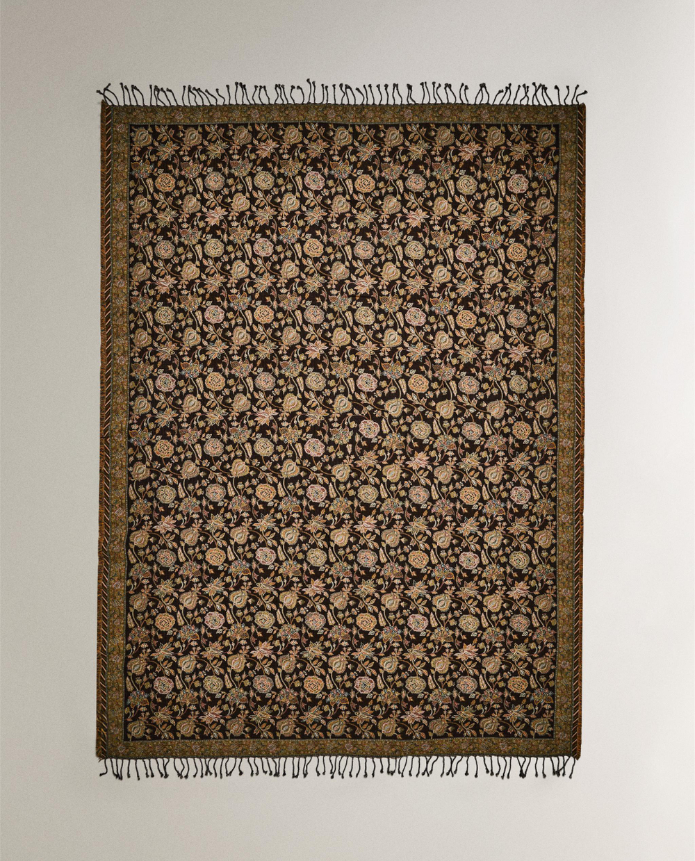 Zara Home плед из хлопка, синий, 140x190 см