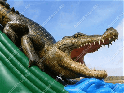 Надувная горка "Крокодил" 8*6*7 м