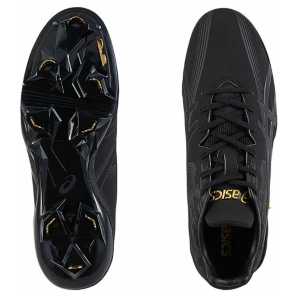 Asics Goldstage Low Top Upper Height Baseball Shoes Men"s Black