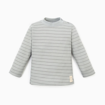 Лонгслив для мальчиков "Basic line" р-р 80-86 см, полоска серая 9235901 (Крошка Я)