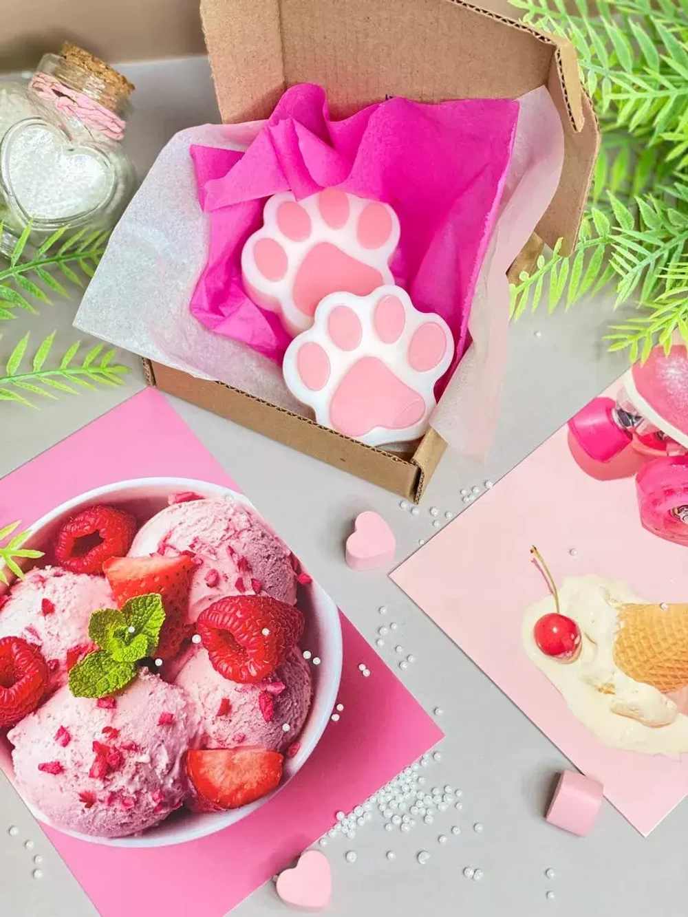 Мыло ручная работа "Лапки" 50гр.