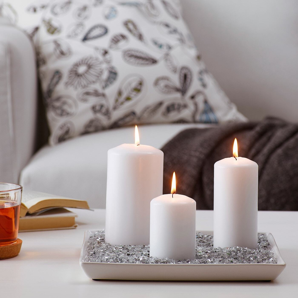 IKEA KULÖRT  (ИКЕА КУЛÖРТ)  -  Орнамент, дробленое стекло, белый