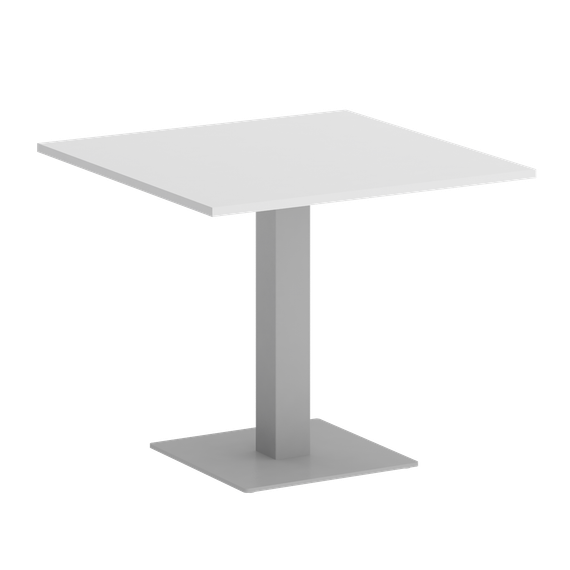 Home Office Стол квадратный VR.SP-5-90.2 Белый Бриллиант/Металл Серый 900*900*753
