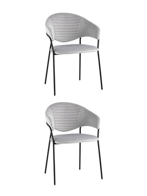 Стул Алексис велюр серый 2 шт