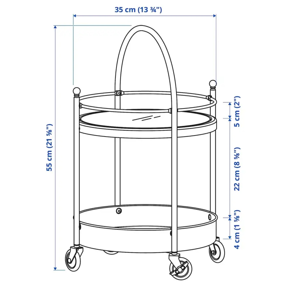 Тележка - IKEA FRÖSJÖN /FRОSJОN / ФРЕЗЬЕН ИКЕА,  55х35 см,  черный