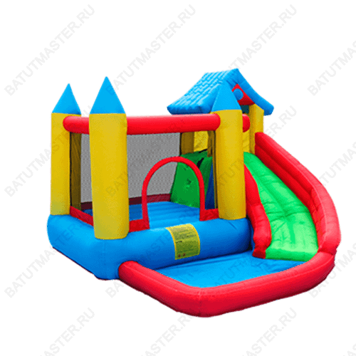 Батут на дачу для детей "Волшебный домик" 3,5*2,7*2,15 м