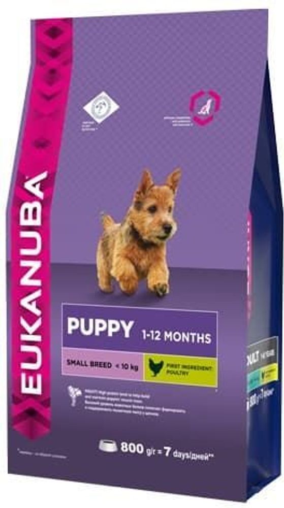 EUK Dog АКЦИЯ 800 + 800г корм для щенков мелких пород