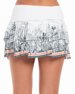 Женская Юбка теннисная Lucky in Love Palms D'Amour Pleated Skirt - slate