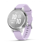 Смарт часы Lily 2 Active с серебристым безелем, фиолетовый силиконовый ремешок