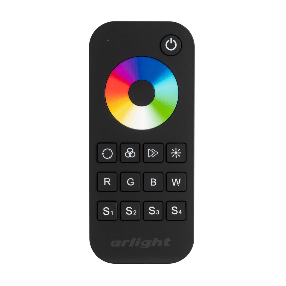 Пульт SMART-R28-RGBW Black (1 зона, 2.4G) (Arlight, IP20 Пластик, 5 лет) 023479
