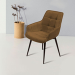 Стул с подлокотниками Capri, бархат коричневый 12 / опора конус