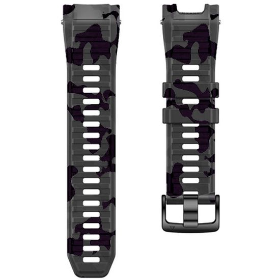 Ремешок 26 мм силиконовый для Garmin Instinct 2X Solar / Instinct 2X Solar Tactical оригинальное быстросъемное крепление Torch (Камуфляж серый)