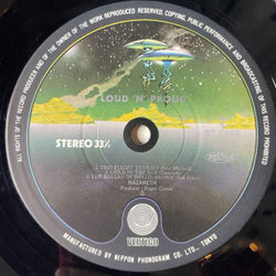 Винтажная виниловая пластинка LP Nazareth Loud N Proud (Japan 1978) (No Obi) This Flight Tonight