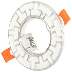 ST5 CH/WH Светильник ЭРА штампованный MR16,12V/220V, 50W белый/хром | Штампованные встраиваемые светильники