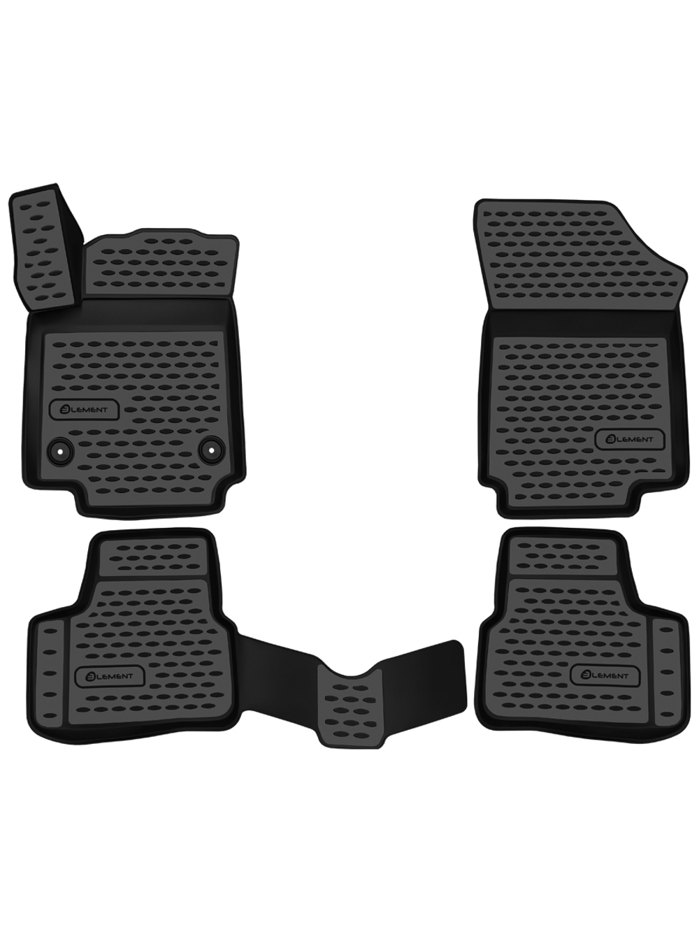 Коврики в салон для VW Up, 2011- 4 шт. (полиуретан) NLC.3D.51.43.210K