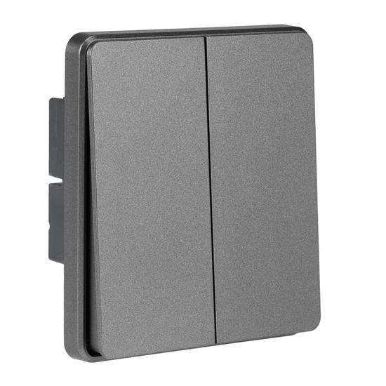 Выключатель ROUND 2 кл перекрестный (переключатель) 10А с/у титан KRANZ