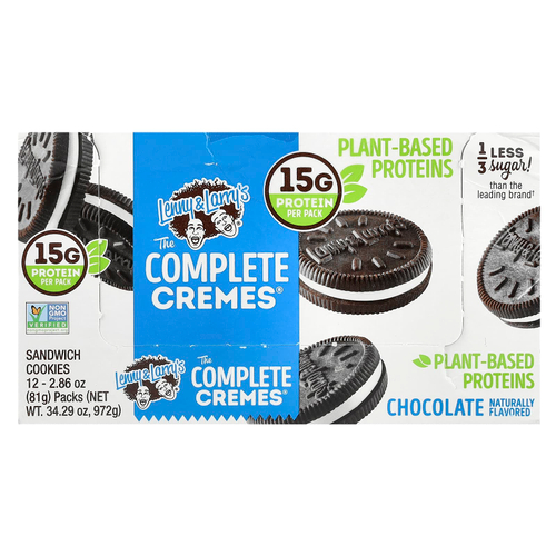 Lenny & Larry's, The Complete Cremes®, сэндвич-печенье, с шоколадом, 12 пакетиков по 81 г (2,86 унции)