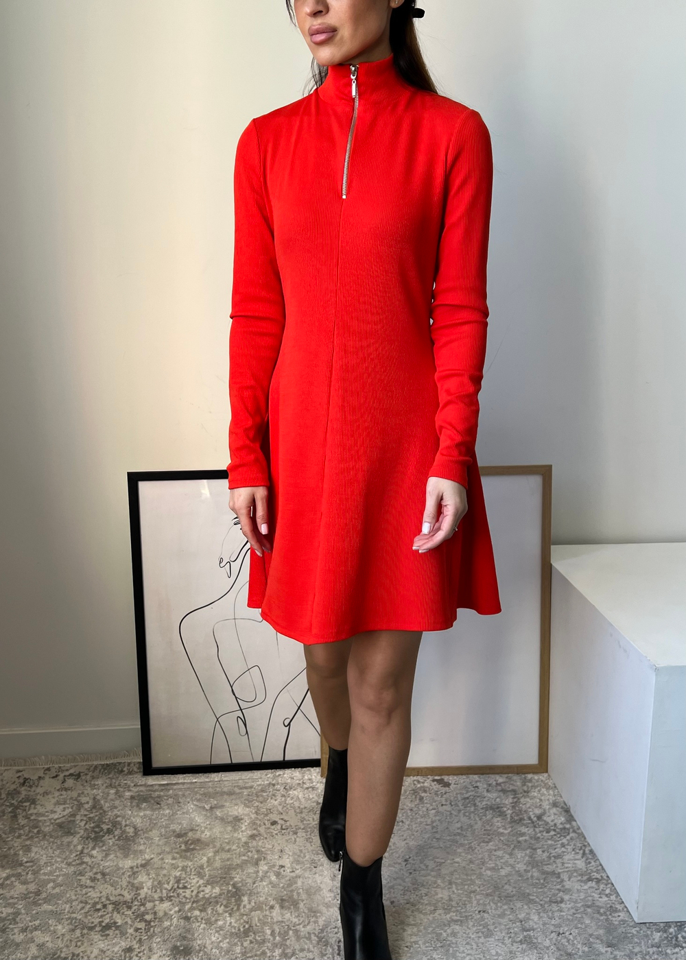 Трикотажное платье Zara, S-M