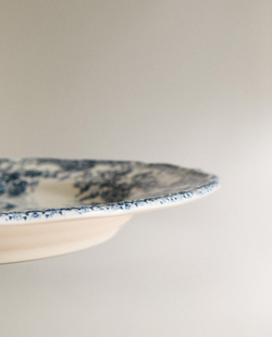 Zara Home набор столовой посуды из фаянса, цвет синий, 27 см
