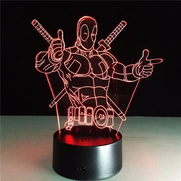 3D лампа Дэдпул Deadpool