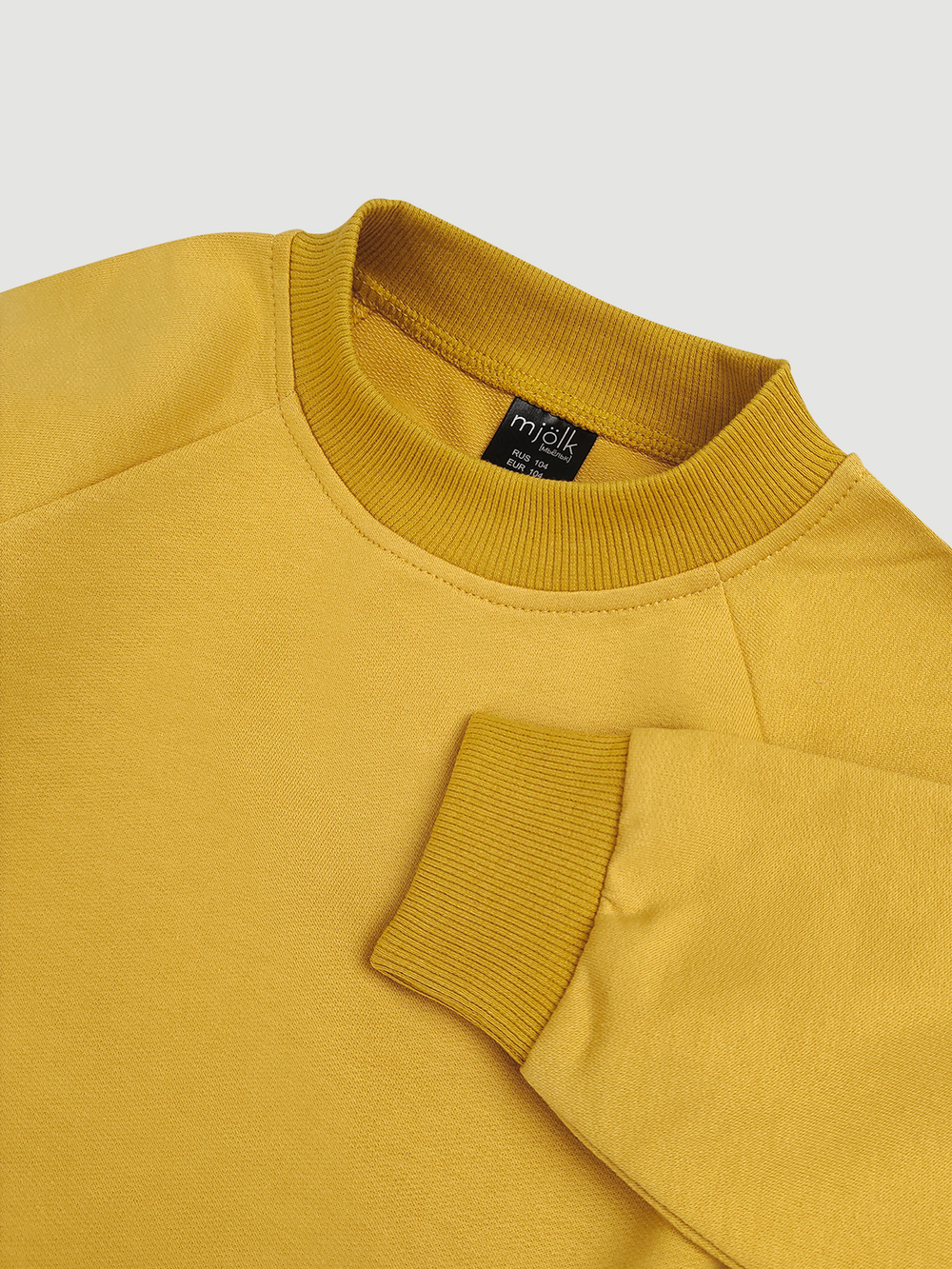 Свитшот прямой Mjölk Mustard, с рукавом реглан
