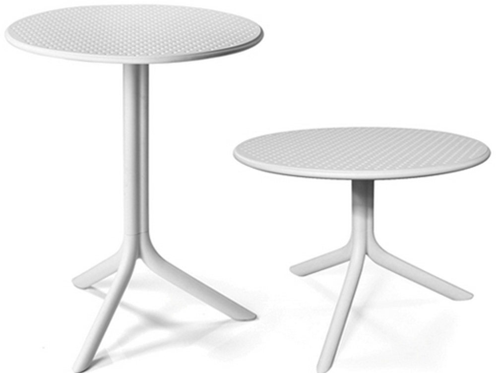 Стол круглый Nardi Step, белый (Lekko)