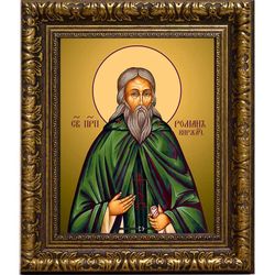 Роман Киржачский, преподобный игумен. Икона на холсте.