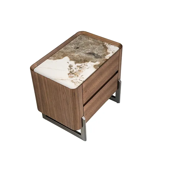 Прикроватная тумбочка Angel Cerda 7152 из ореха и керамики