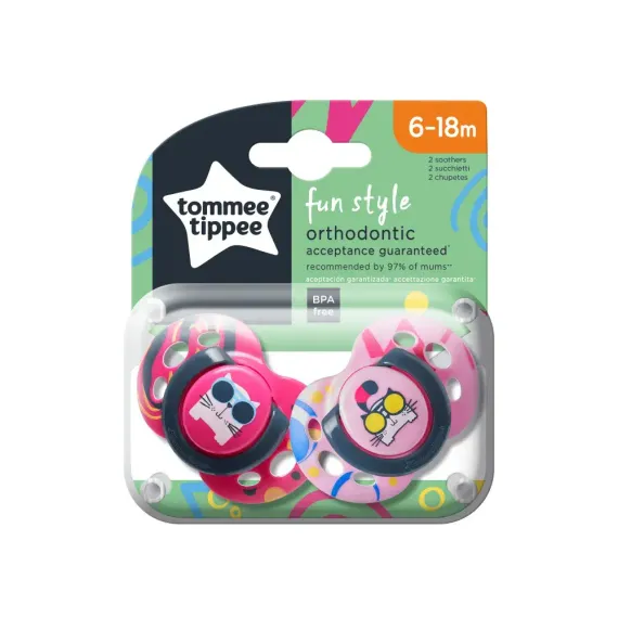Пустышка Tommee tippee силикон 2 шт.