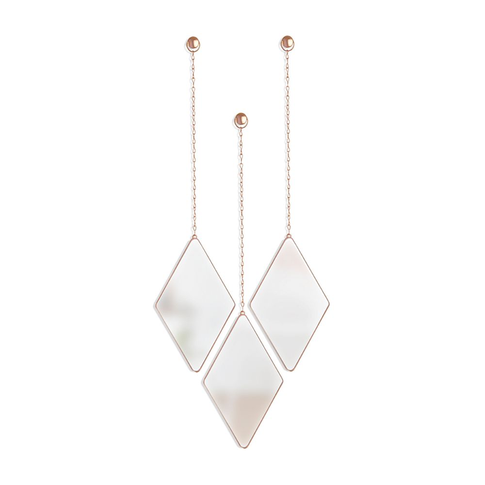 Набор зеркал Dima, медь, 3 шт.