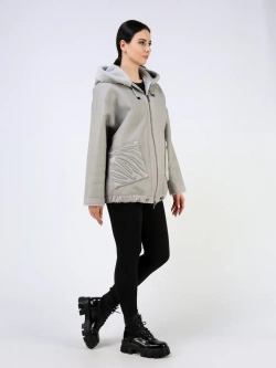 Дубленка зимняя двухсторонняя шуба с капюшоном