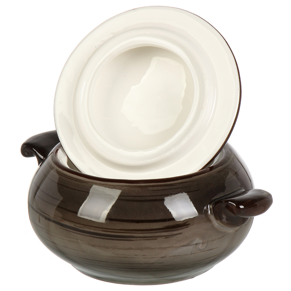 Горшок керам, 0.4 л, Графит, Y4-9033