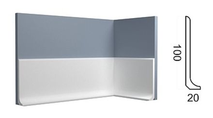 Плинтус Контур под покраску, 100x20 мм