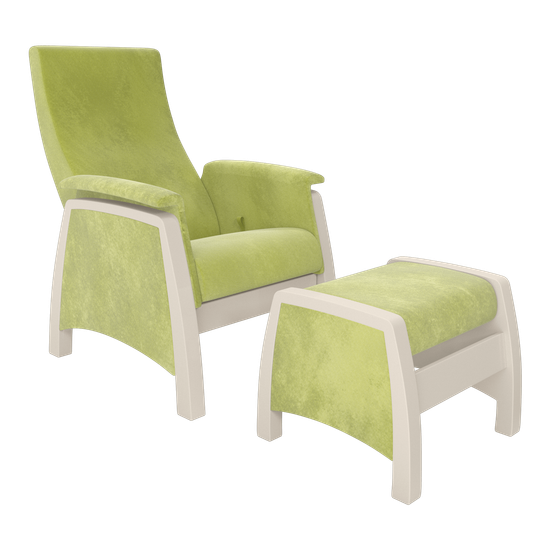 Кресло-глайдер 101 с пуфом