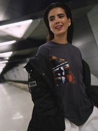 Лонгслив оверсайз с велюровым эффектом "Графит" женский