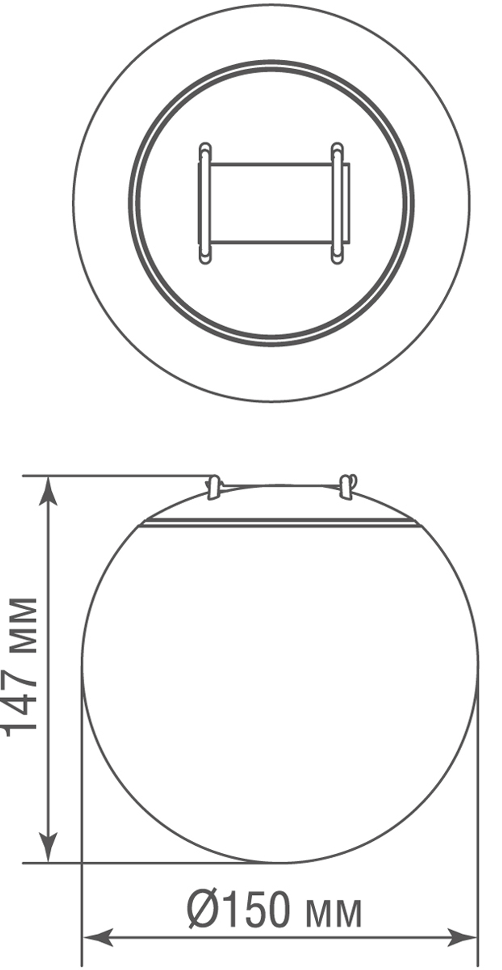 Светильник для Sling System,  BUBBLE,  10Вт,  D150xH147 мм,  черный