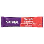 Natrol, Sleep & Restore, успокаивающая смесь для напитков, без мелатонина, вишня, 10 пакетиков по 2,6 г (0,09 унции)