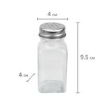 Солонка-перечница 80 мл, CLASSIC, баночка для специй, стекло/сталь, дисплей, WEGLA (ВЕГЛА), 700225