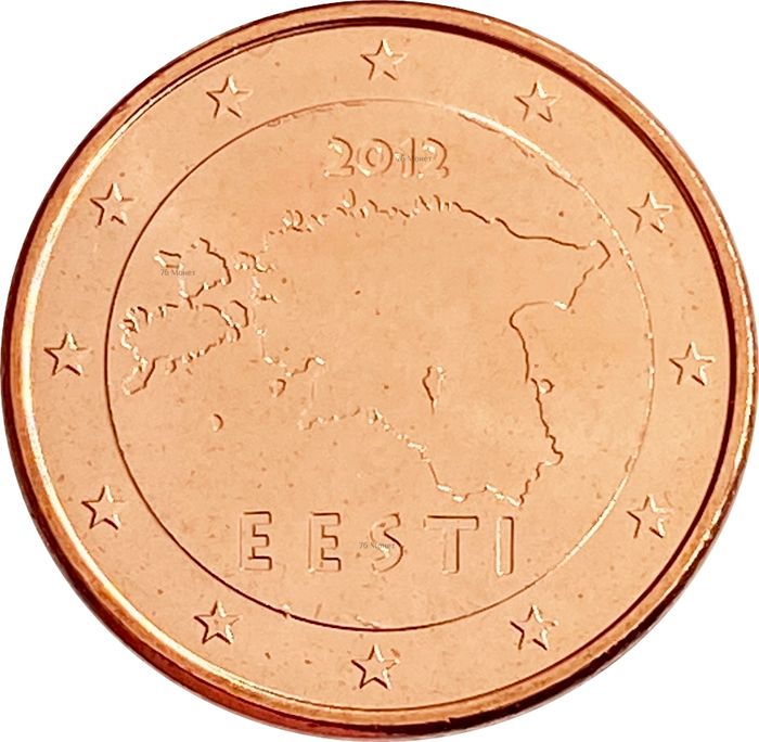 1 евроцент 2012 Эстония (1 euro cent)