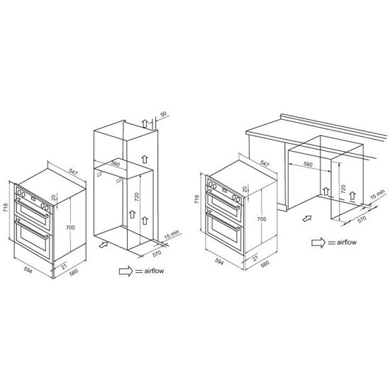 Электрический духовой шкаф Krona ARTE 60 BL