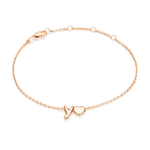 Браслет «Буква У» из красного золота