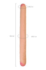 Фаллоимитатор RealStick Brutal Castor двусторонний телесный 56 cм