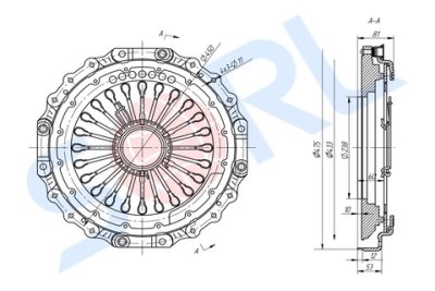 Корзина сцепления КАМАЗ-5490 (3482083219) SORL